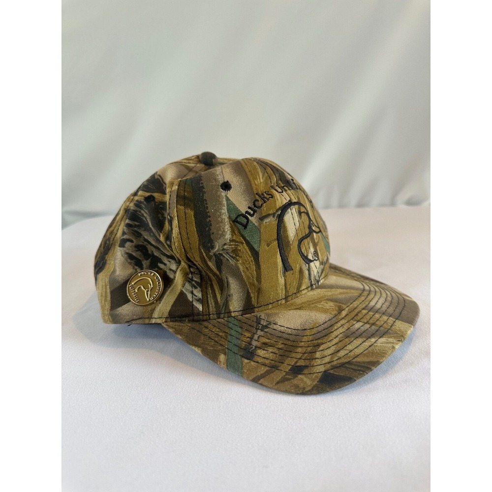 Ducks Unlimited Camo Hat Hunting Outdoorsman Cap‎ One Size